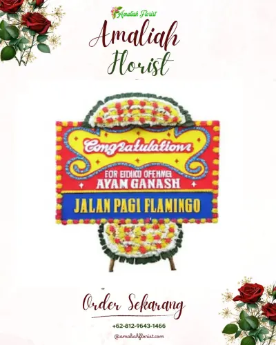 Bunga Papan Congratulation di Gunung Sarik